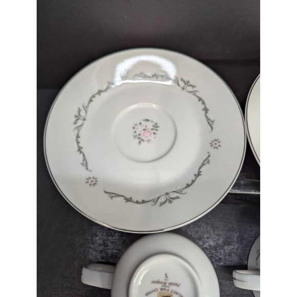Signature Collection Select Fine China Petite Bouquet 114 4 Teacup and 2 Saucer - Picture 8 of 11